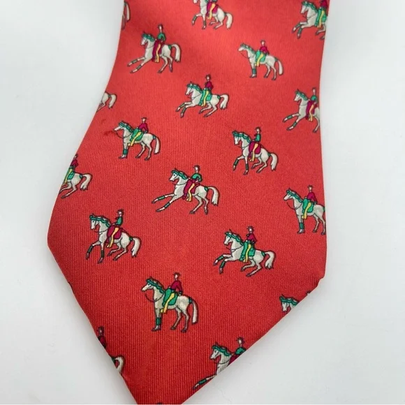 Vintage Hermes Equestrian Show Horse Pure 100% Silk Tie Made in France 7371PA - Picture 2 of 16